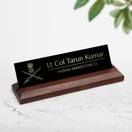 Excelus Office Desk Name Plate - Indian Army - Housenama