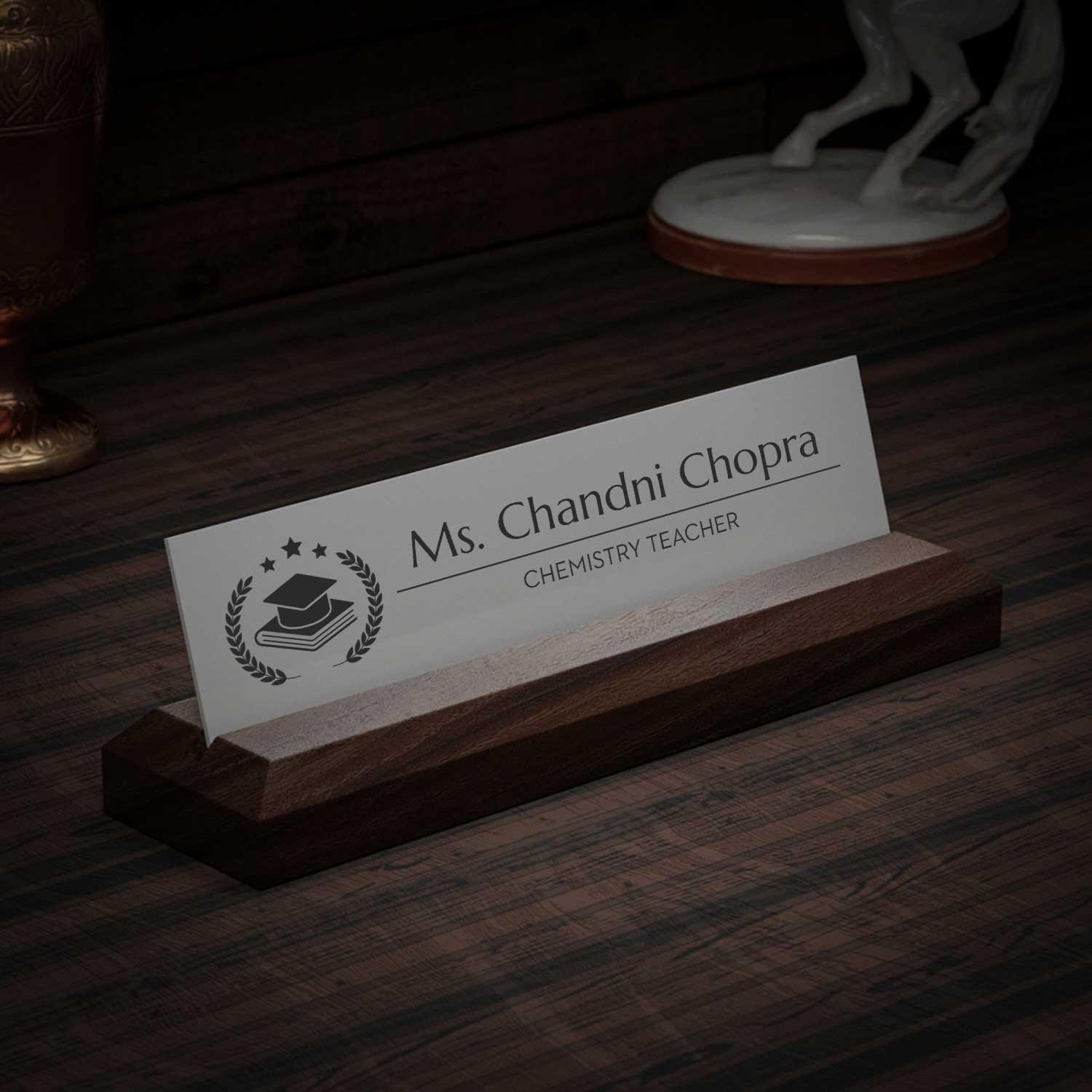Excelus Office Desk Name Plate - Teacher - Housenama