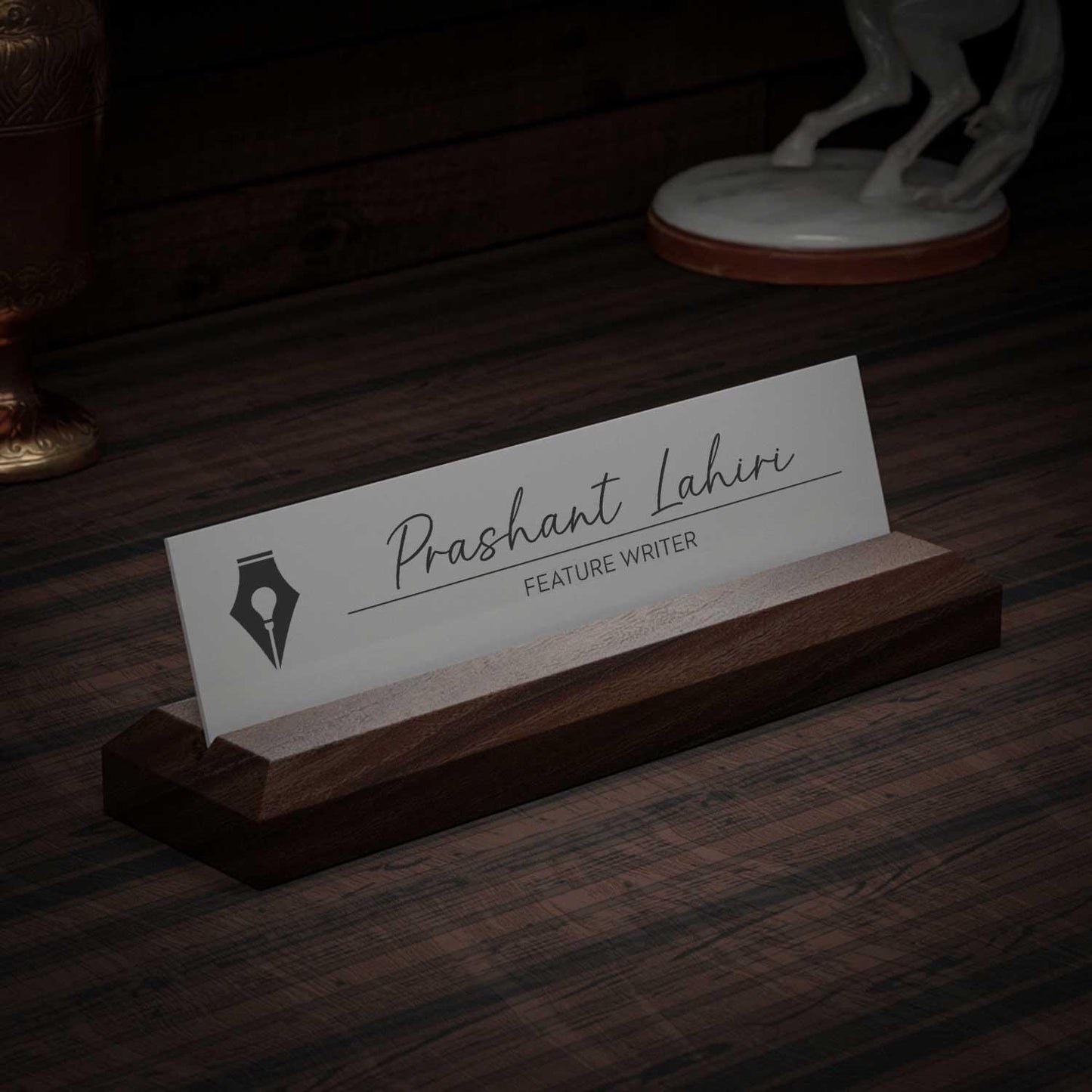 Excelus Office Desk Name Plate - Writer - Housenama