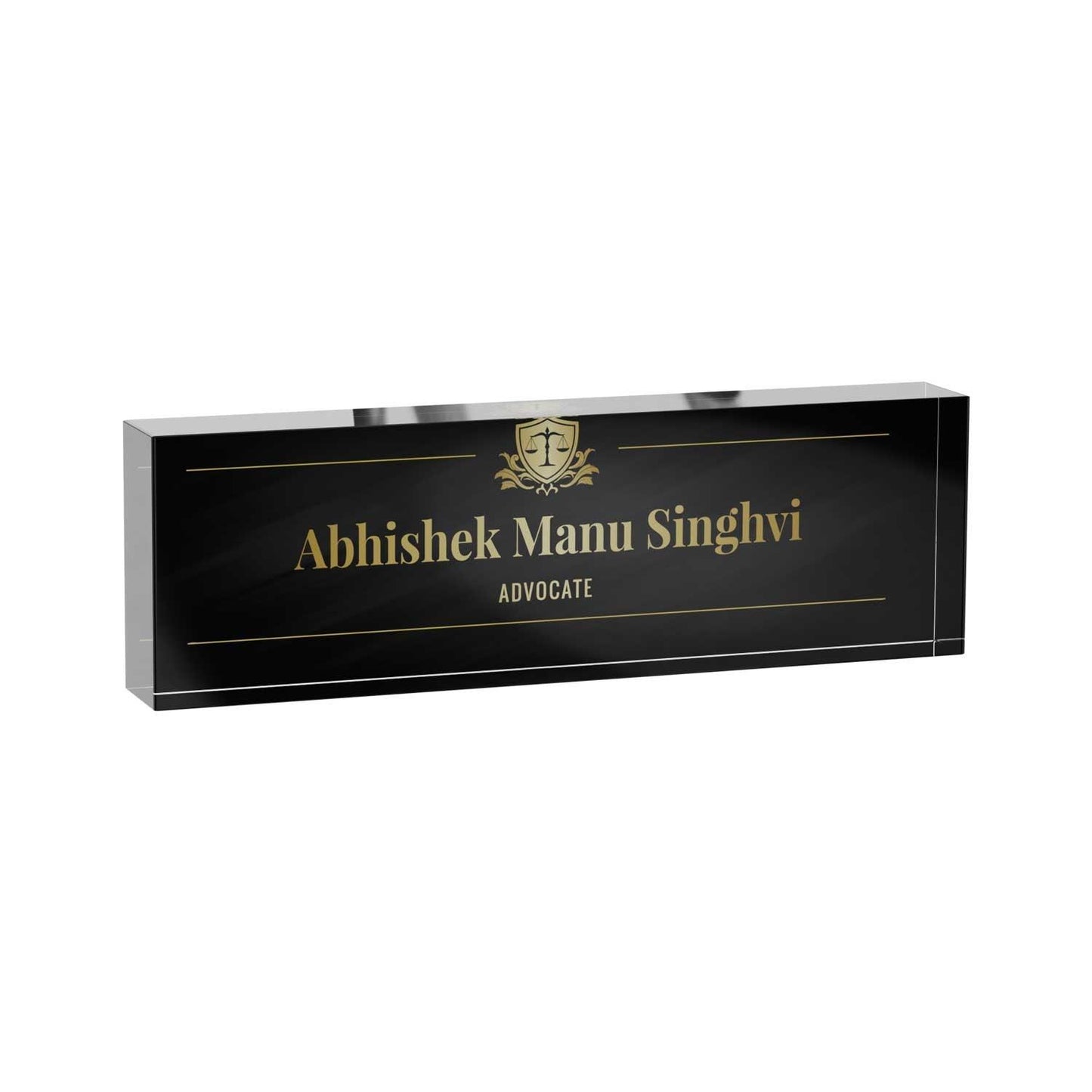 Executive Desk Name Plate for Advocates - Housenama