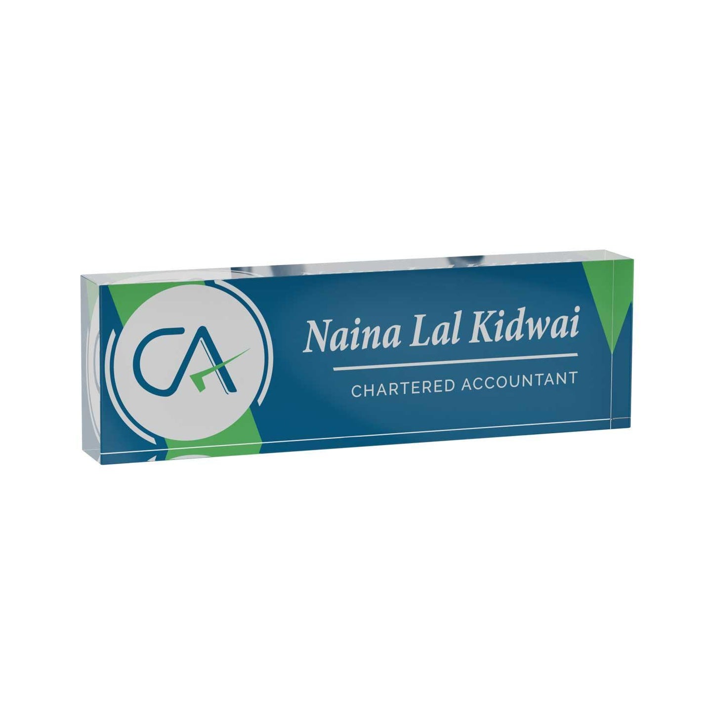 Executive Desk Name Plate for Chartered Accountant (CA) - Housenama