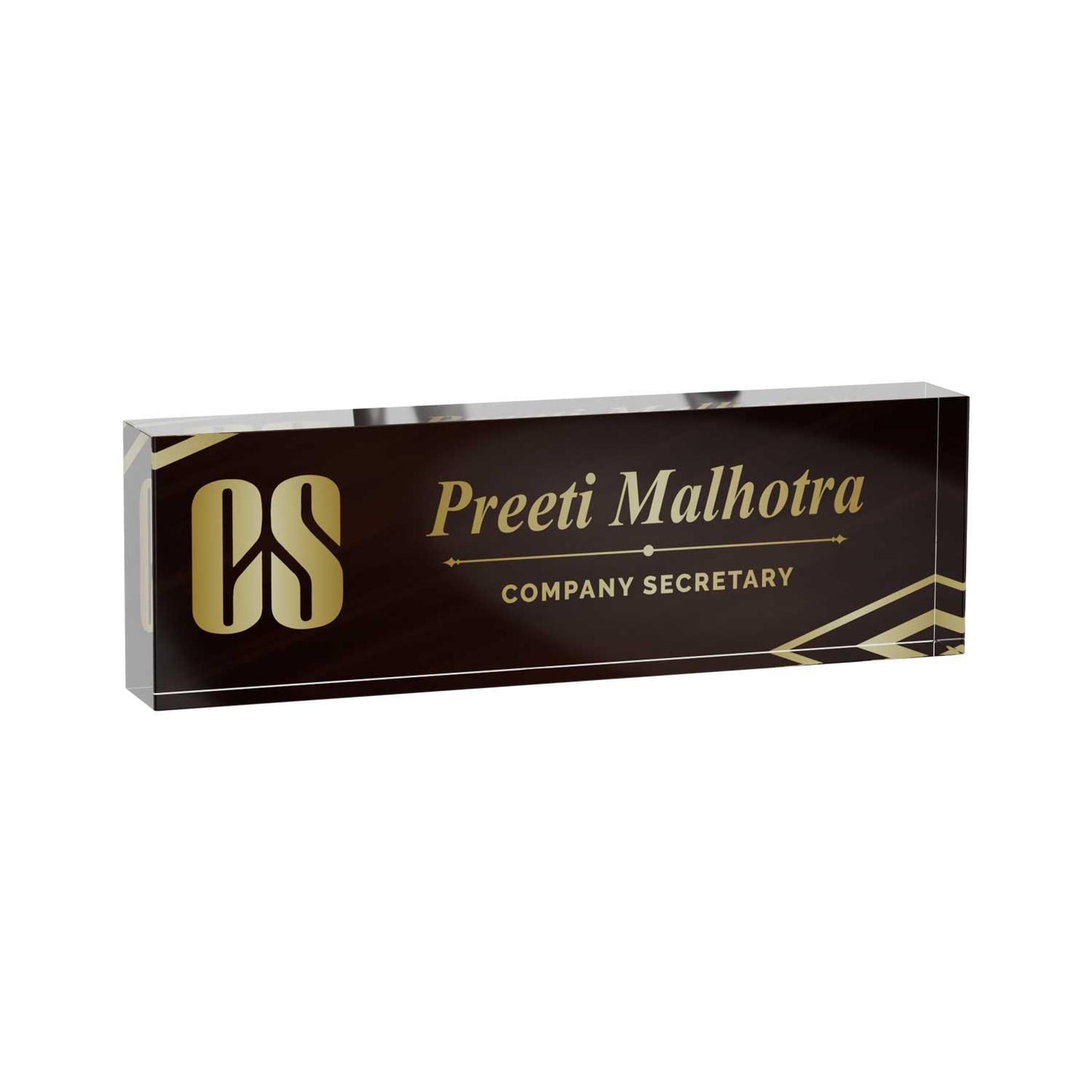Executive Desk Name Plate for Company Secretary (CS) - Housenama