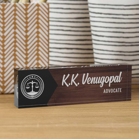 Executive Desk Name Plate for Lawyers - Housenama