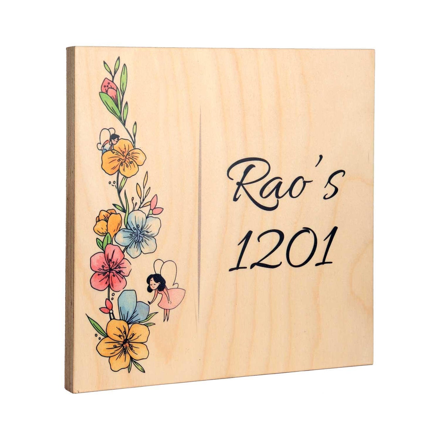 Fairy's Garden - Wooden Name Plate - Housenama