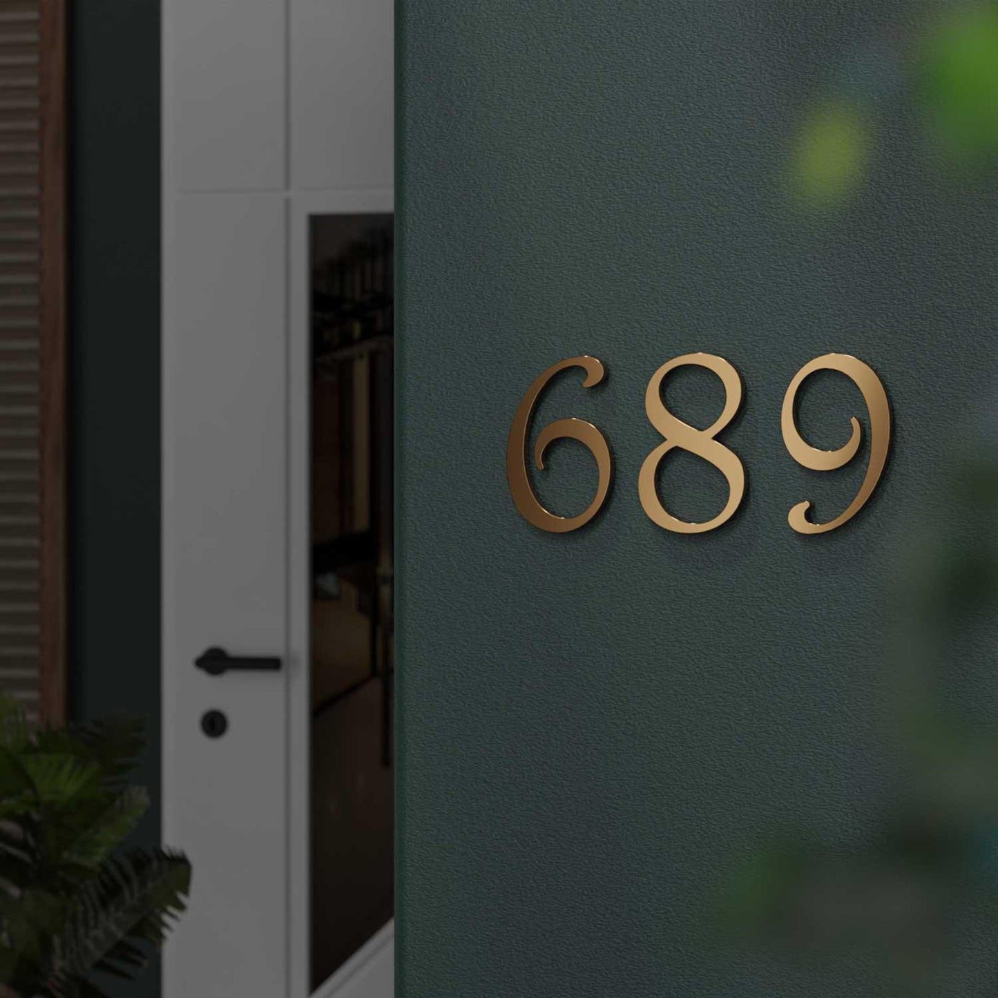 French - Decorative Brass Door Numbers - Housenama