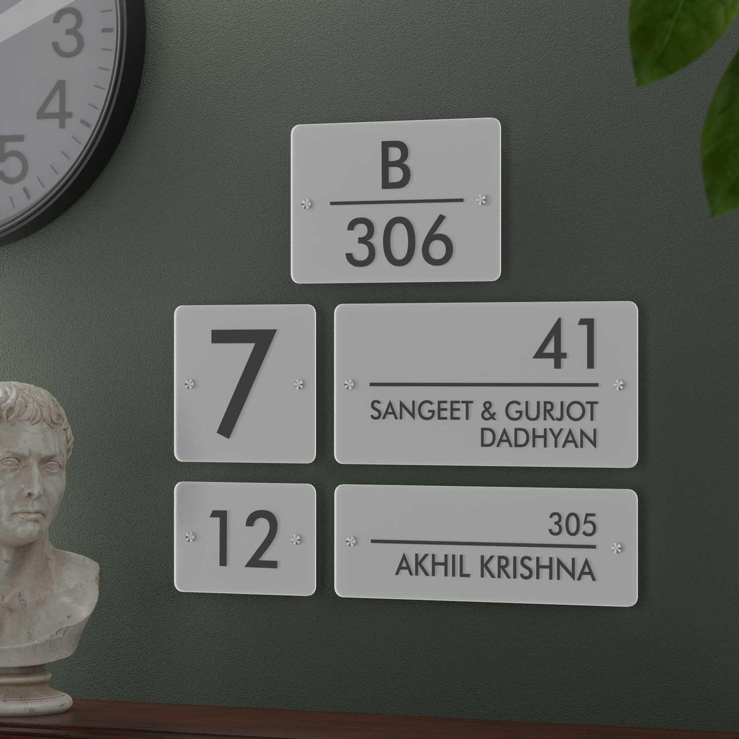 Futura (Frosted White) - Contemporary House Number/Name Sign - Housenama