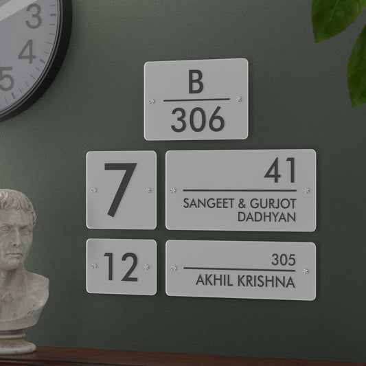 Futura (Frosted White) - Contemporary House Number/Name Sign - Housenama