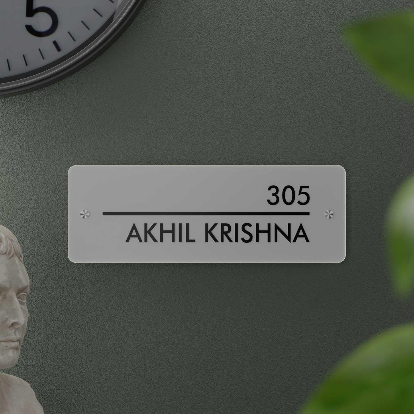 Futura (Frosted White) - Contemporary House Number/Name Sign - Housenama