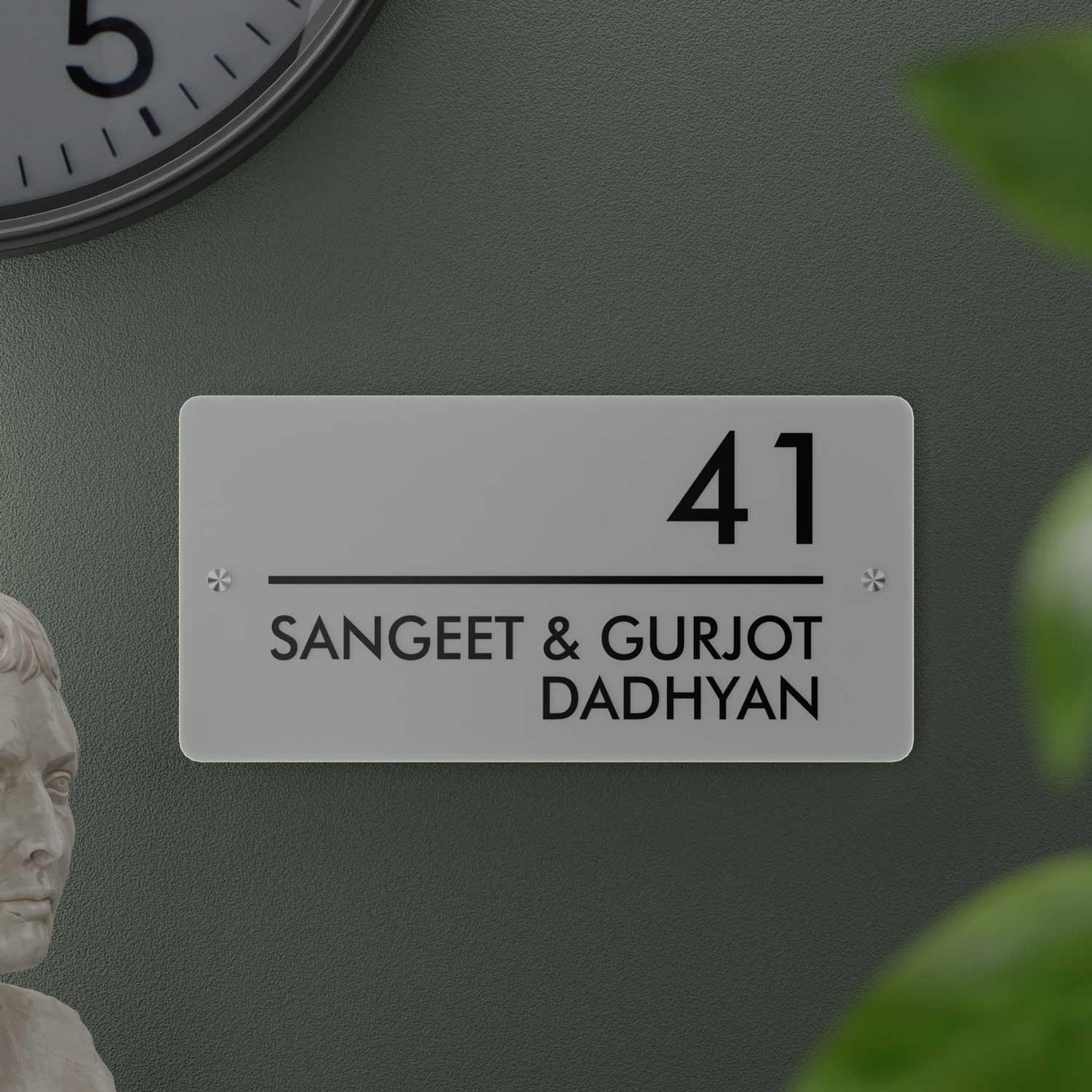 Futura (Frosted White) - Contemporary House Number/Name Sign - Housenama