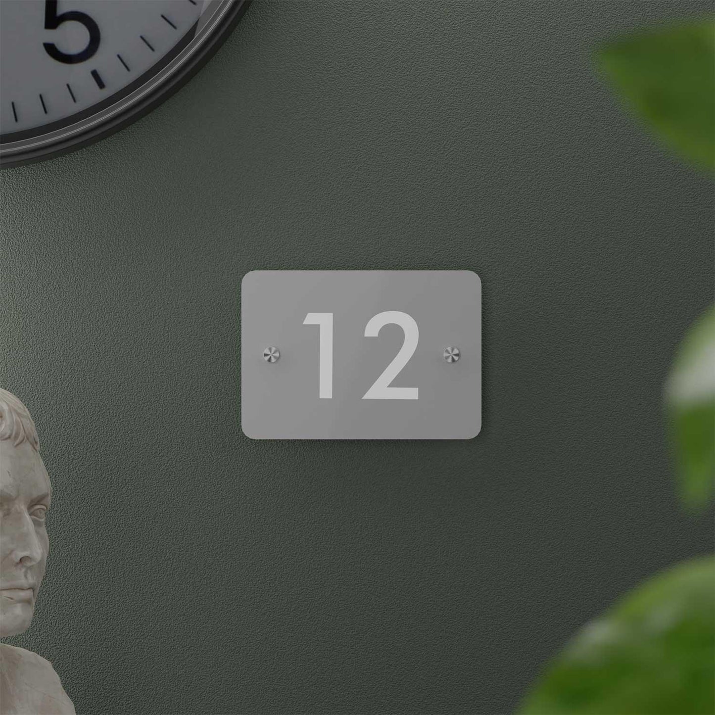 Futura (Glossy Grey) - Contemporary House Number/Name Sign - Housenama