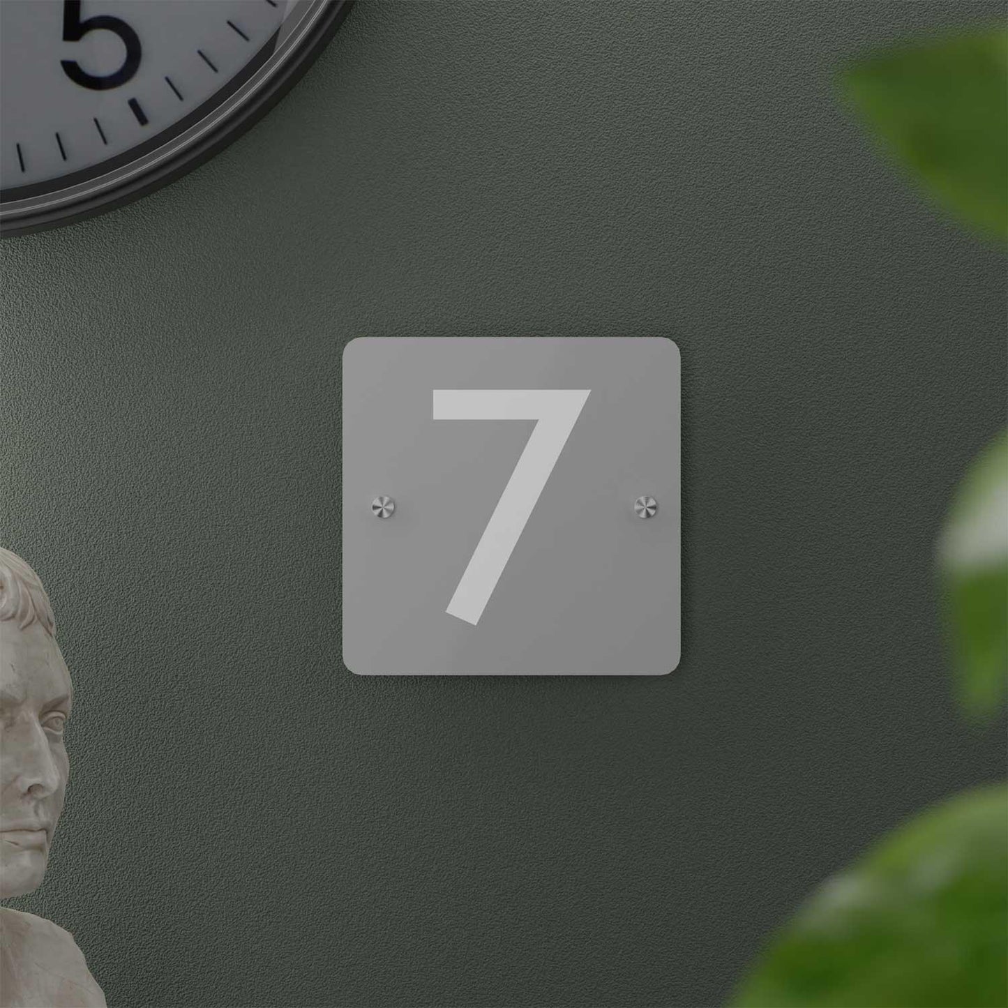 Futura (Glossy Grey) - Contemporary House Number/Name Sign - Housenama