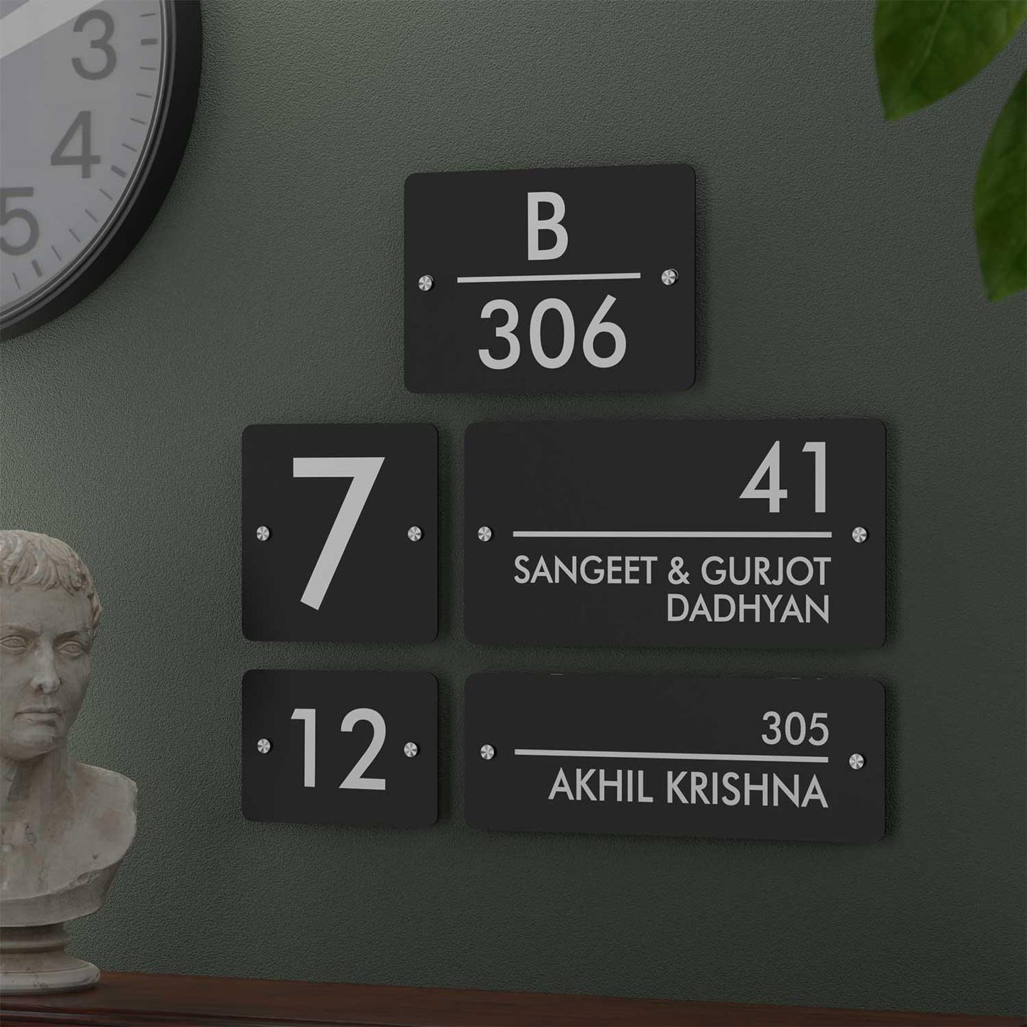 Futura (Matte Black) - Contemporary House Number/Name Sign - Housenama