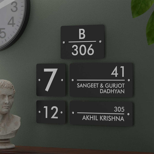 Futura (Matte Black) - Contemporary House Number/Name Sign - Housenama