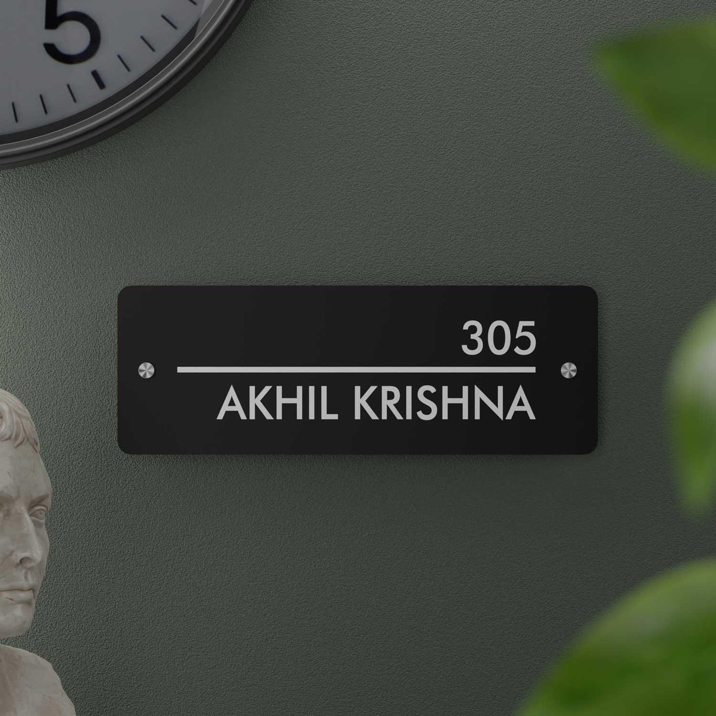 Futura (Matte Black) - Contemporary House Number/Name Sign - Housenama