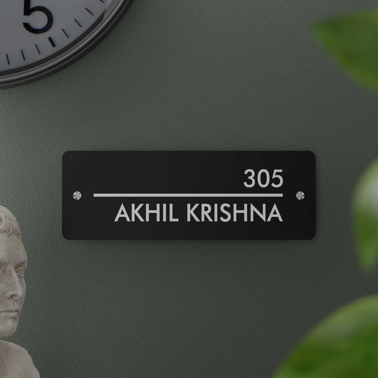 Futura (Matte Black) - Contemporary House Number/Name Sign - Housenama