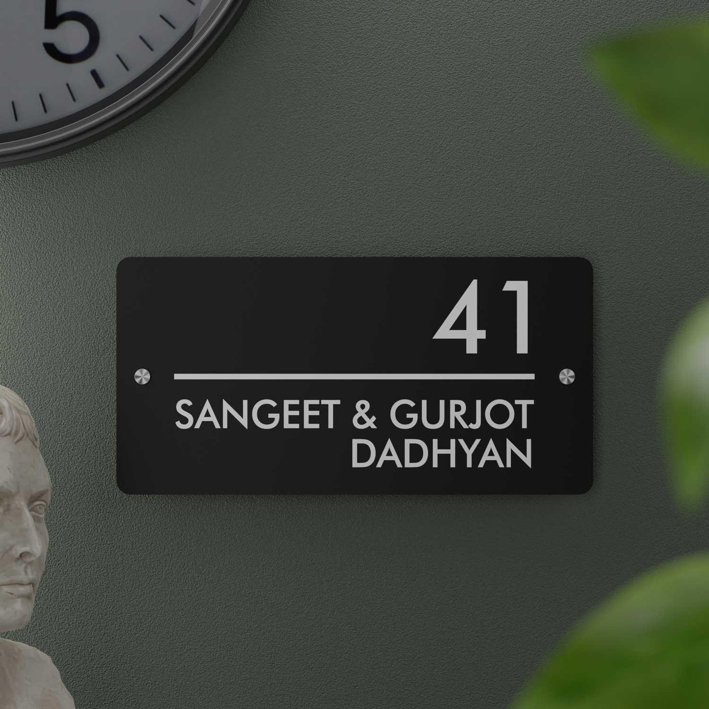 Futura (Matte Black) - Contemporary House Number/Name Sign - Housenama