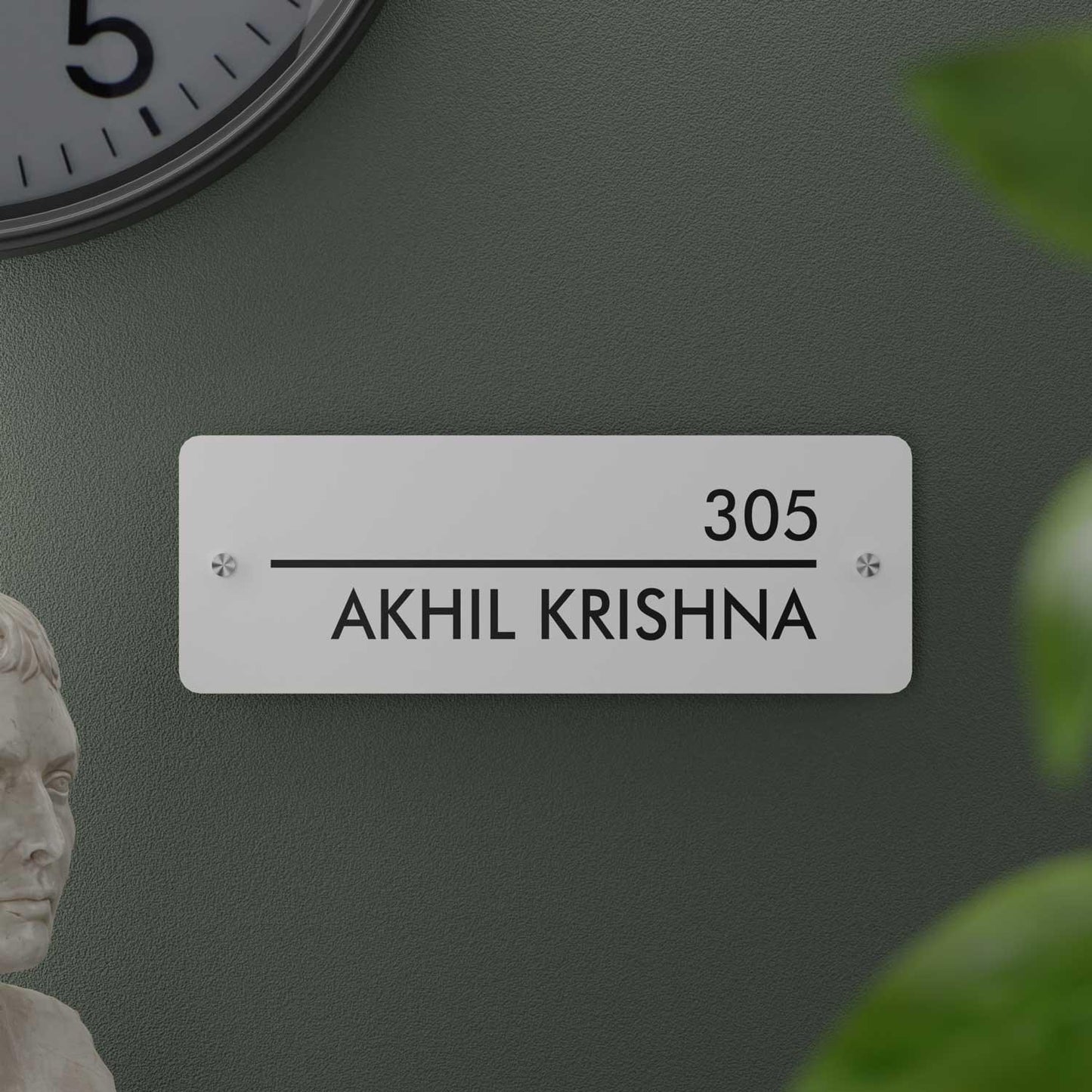 Futura (Matte White) - Contemporary House Number/Name Sign - Housenama