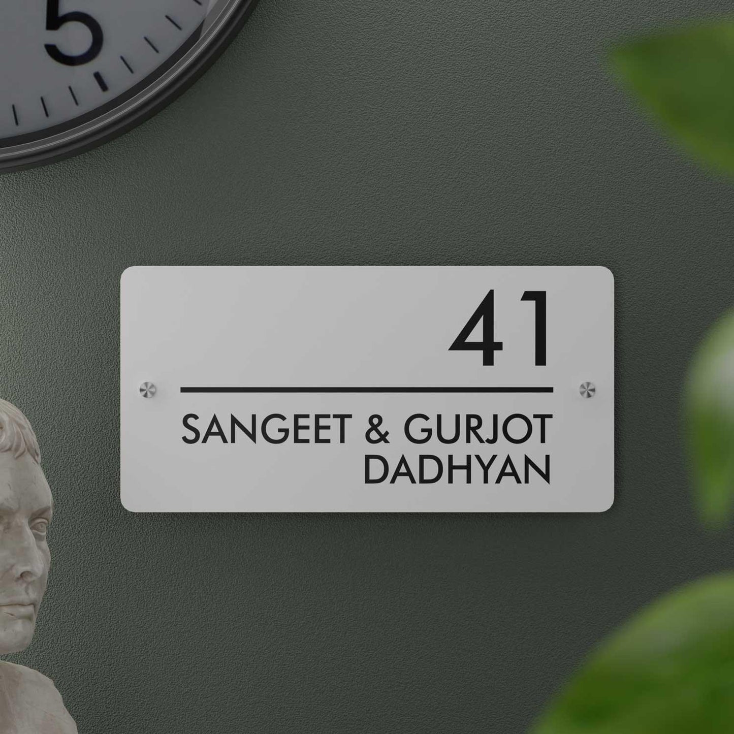 Futura (Matte White) - Contemporary House Number/Name Sign - Housenama