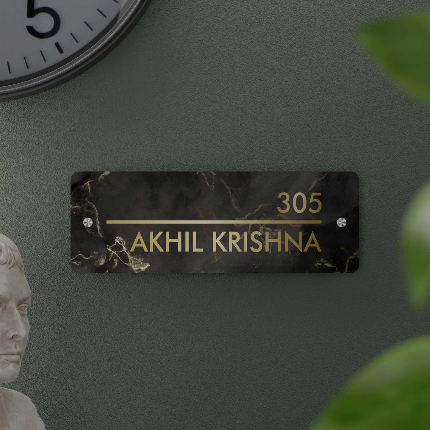 Golden Portoro - Contemporary House Number/Name Sign - Housenama