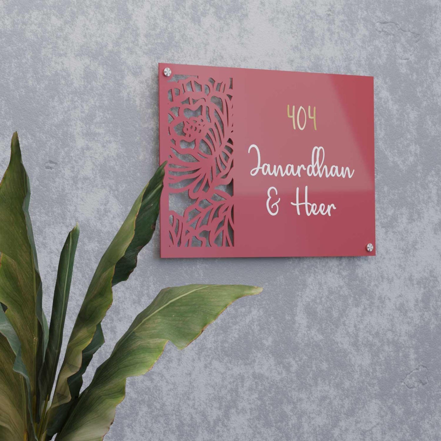 Gulshan - Steel Name Plate - Housenama