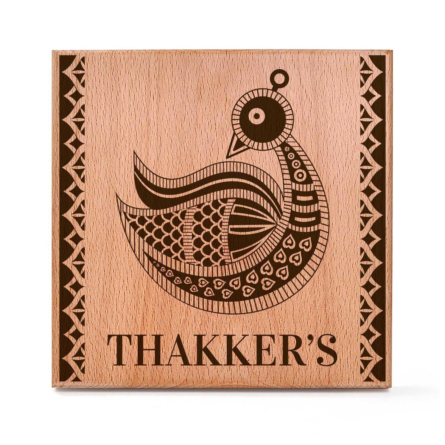 Hansika (Madhubani) - Wooden Name Plate - Housenama