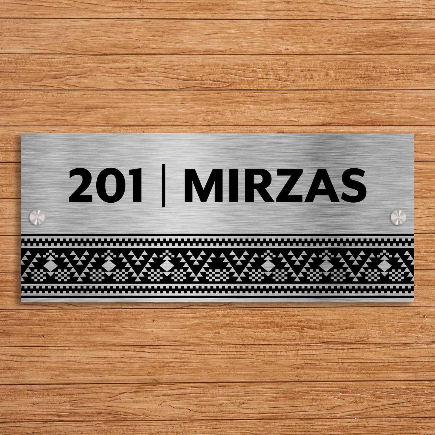 Ikat - Stainless Steel Name Plate - Housenama