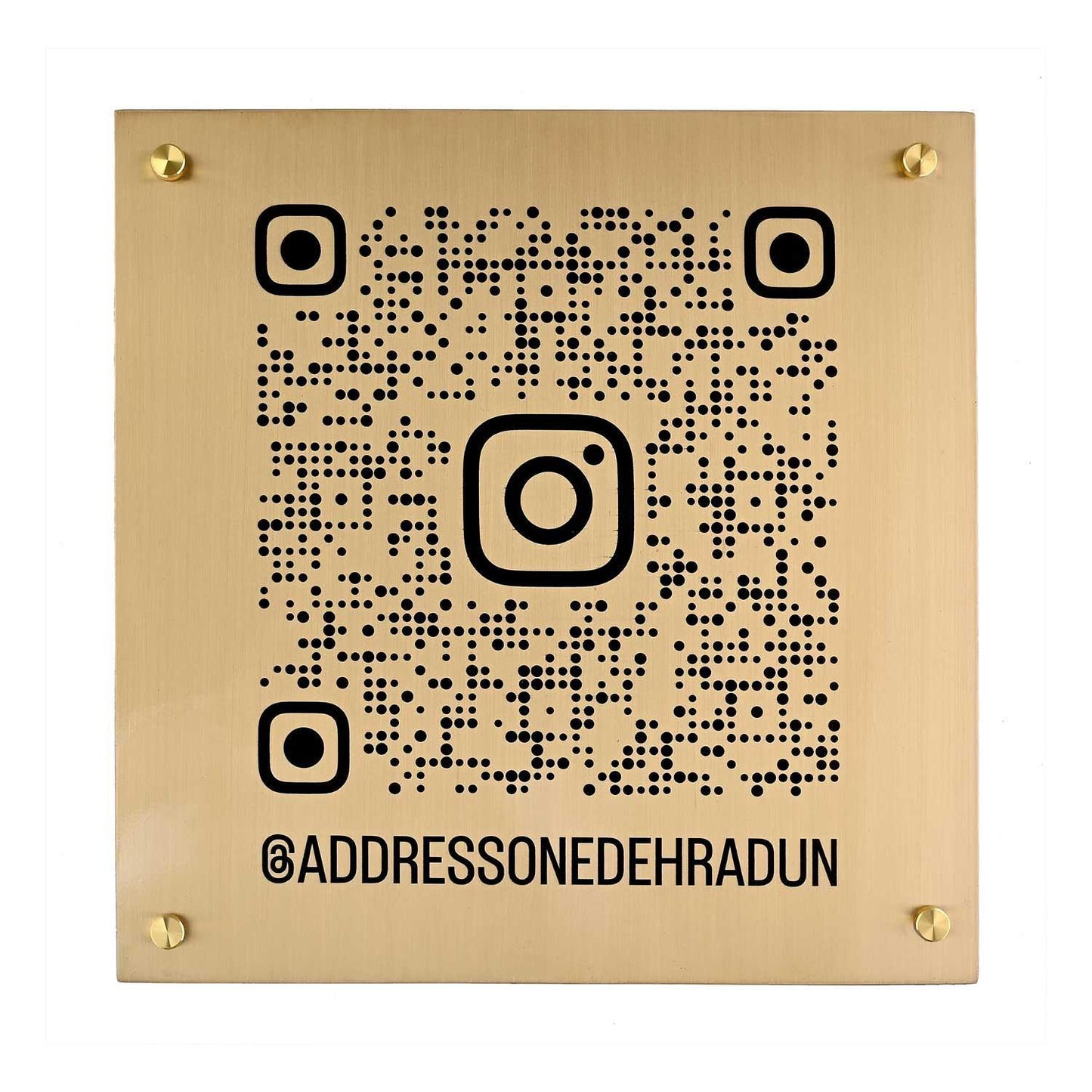 Insta QR Code Brass Sign - Housenama