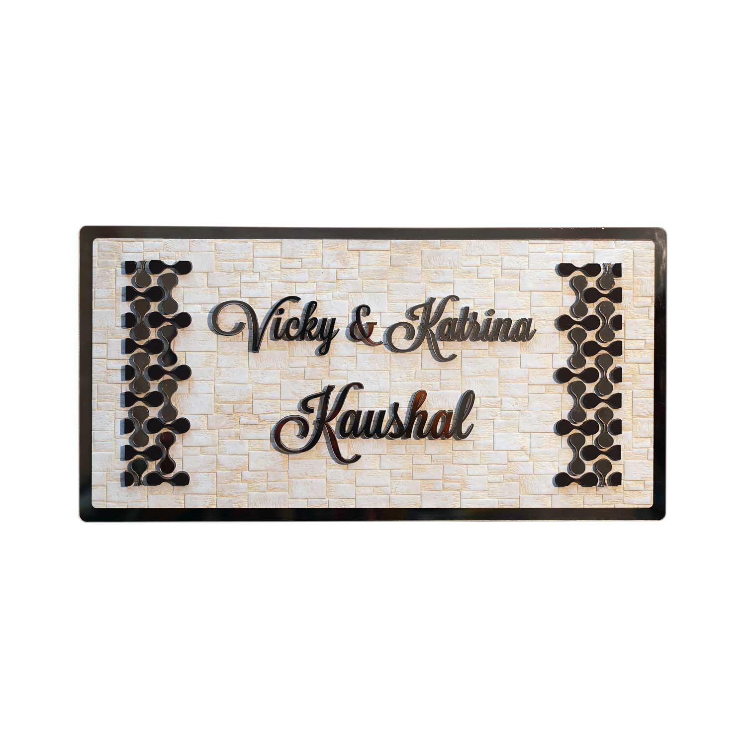 Kaushal - Decorative LED Name Plate - Housenama
