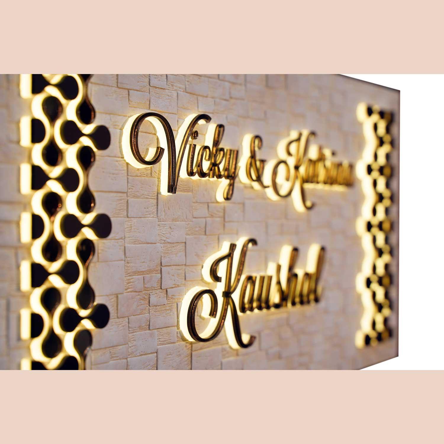 Kaushal - Decorative LED Name Plate - Housenama