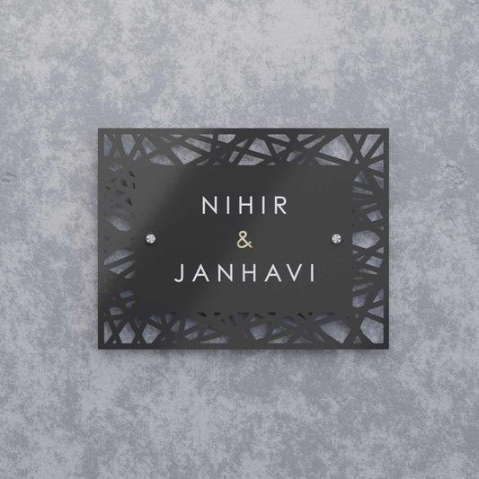 Khwabeeda - Steel Name Plate - Housenama