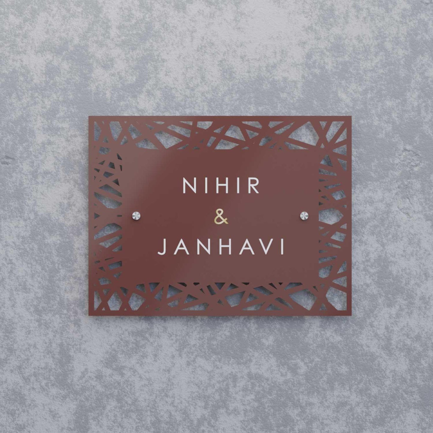 Khwabeeda - Steel Name Plate - Housenama