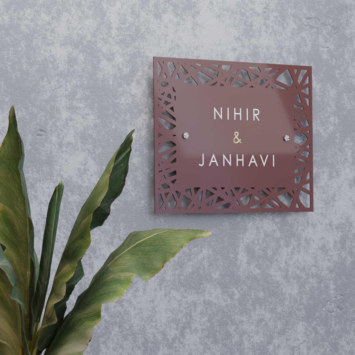 Khwabeeda - Steel Name Plate - Housenama