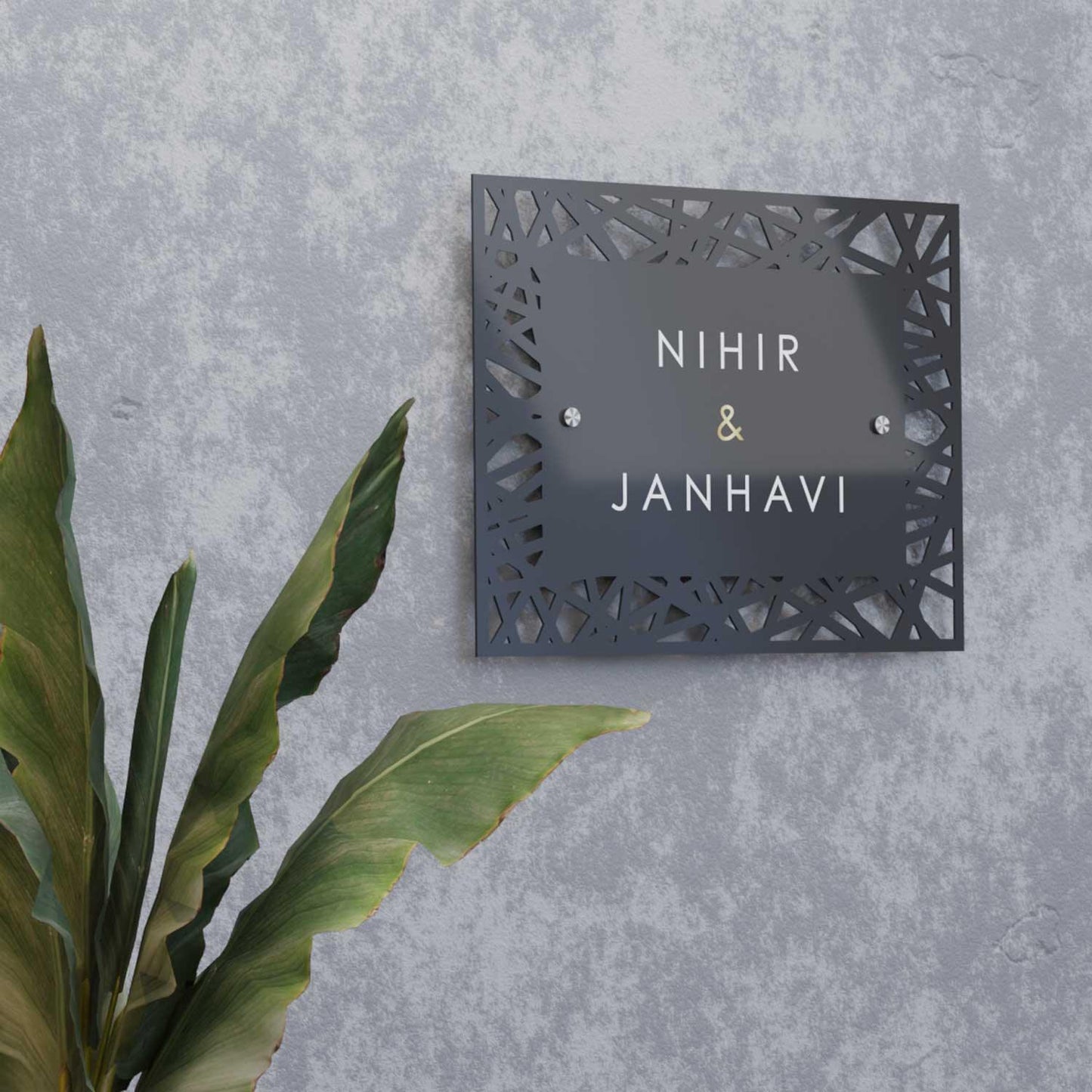 Khwabeeda - Steel Name Plate - Housenama