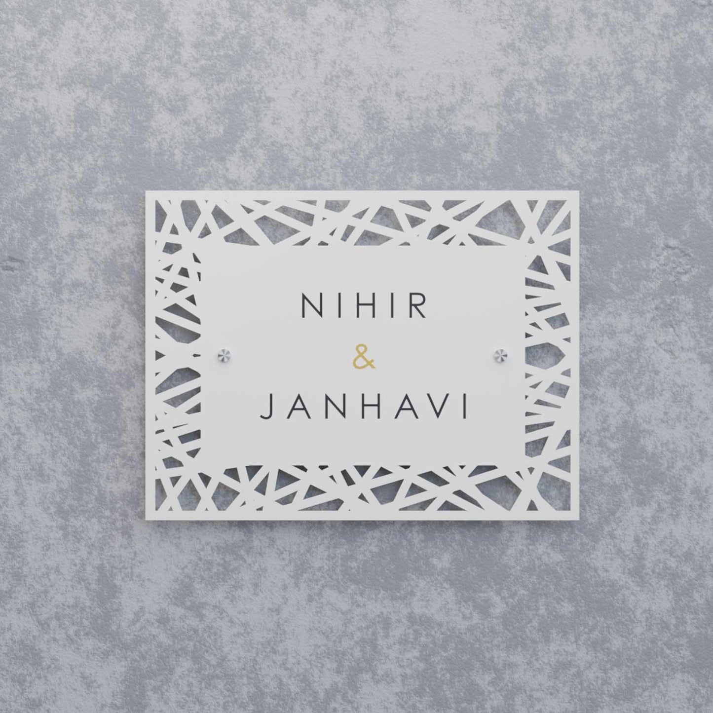 Khwabeeda - Steel Name Plate - Housenama