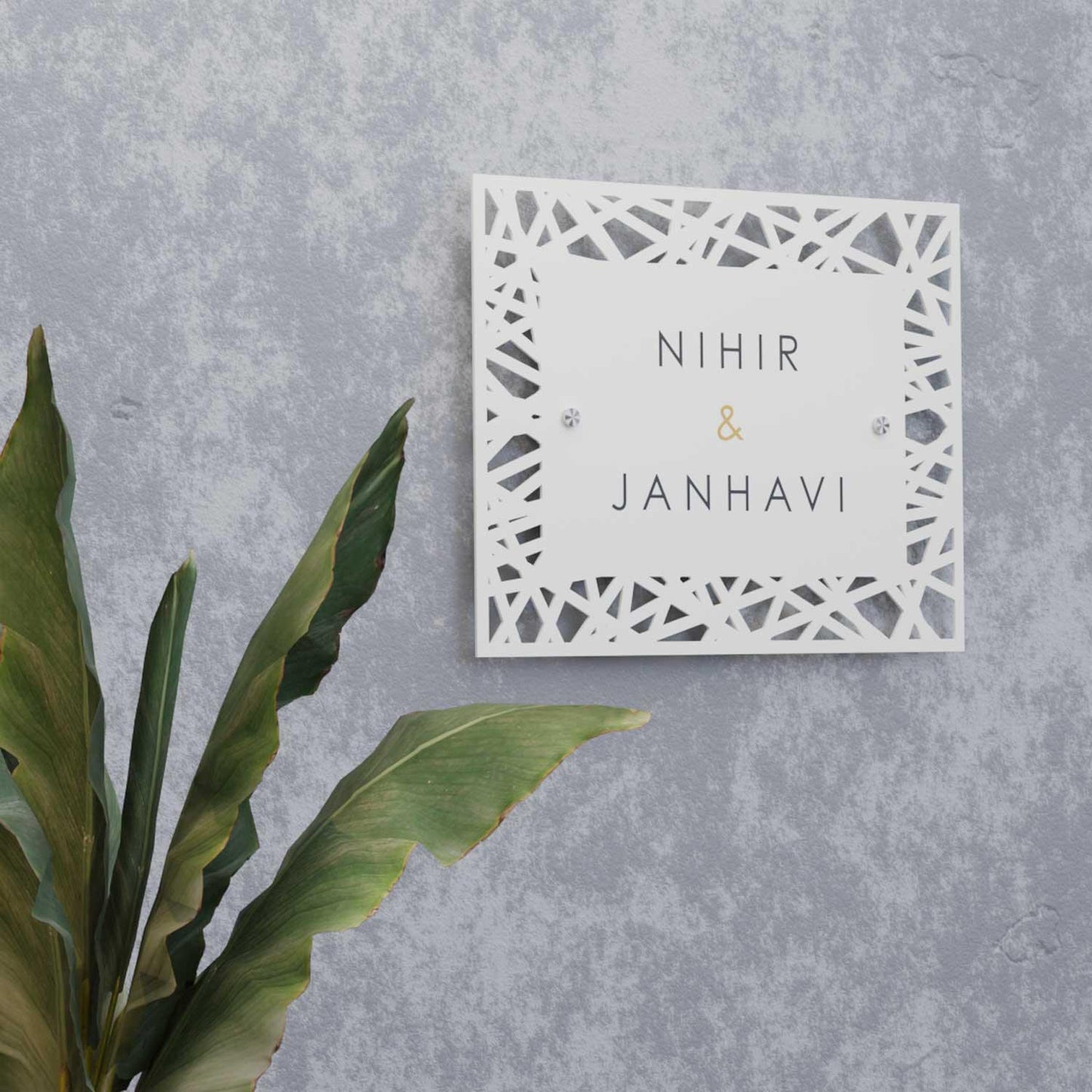 Khwabeeda - Steel Name Plate - Housenama