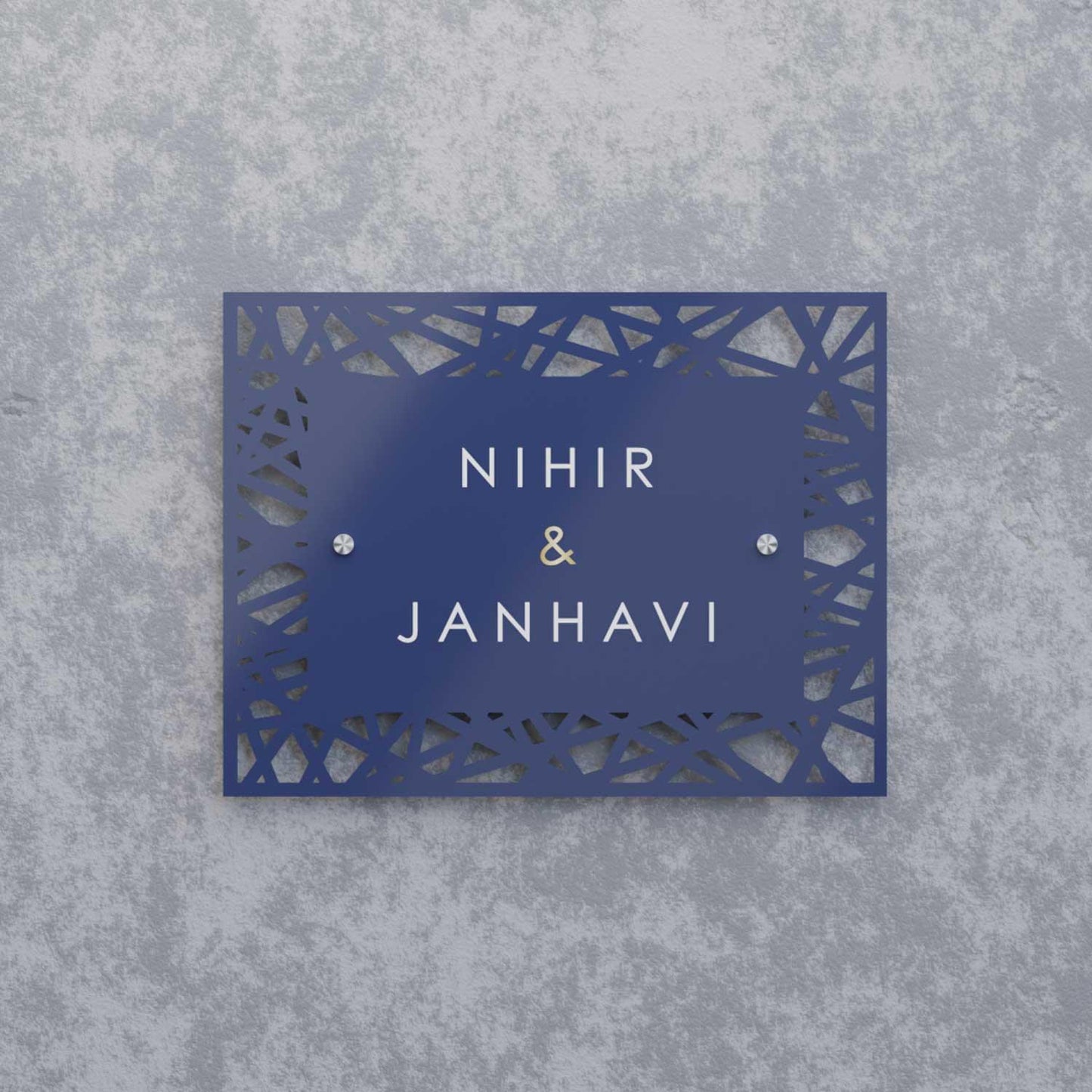 Khwabeeda - Steel Name Plate - Housenama