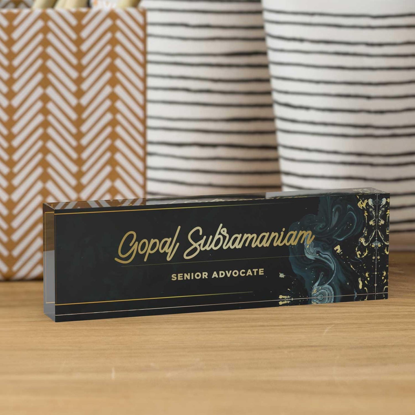Metamorphic - Acrylic Desk Name Plate - Housenama