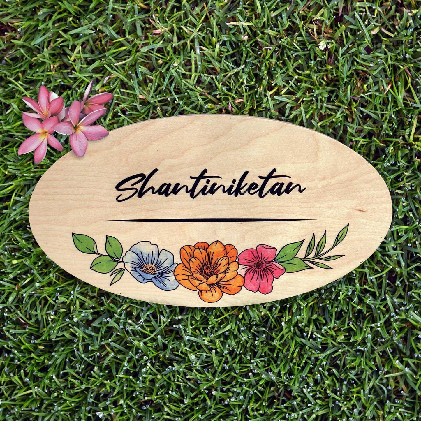 Morning Glory - Wooden Name Plate - Housenama