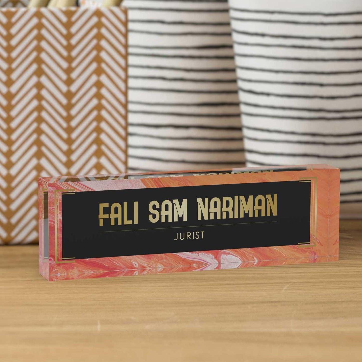 Mottle - Acrylic Desk Name Plate - Housenama