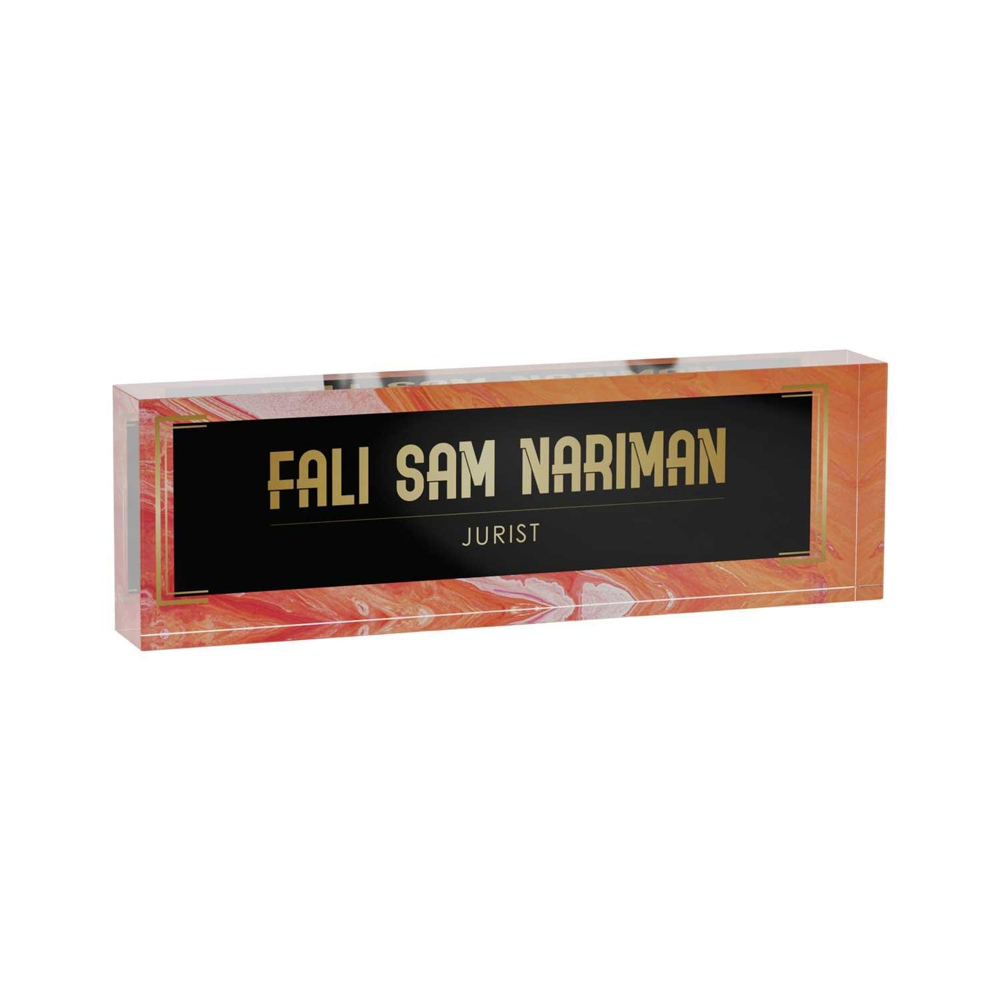 Mottle - Acrylic Desk Name Plate - Housenama
