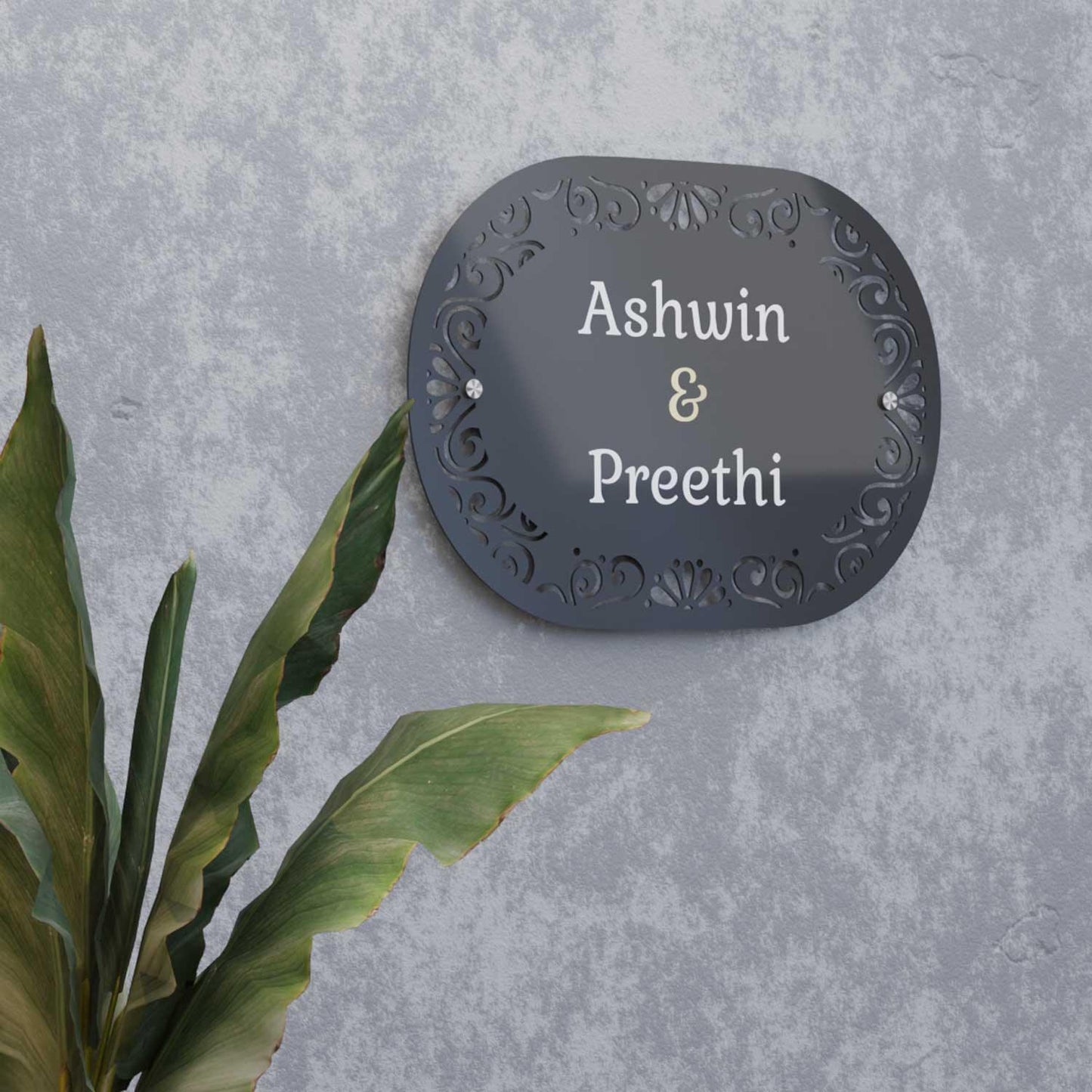 Nazakat - Steel Name Plate - Housenama