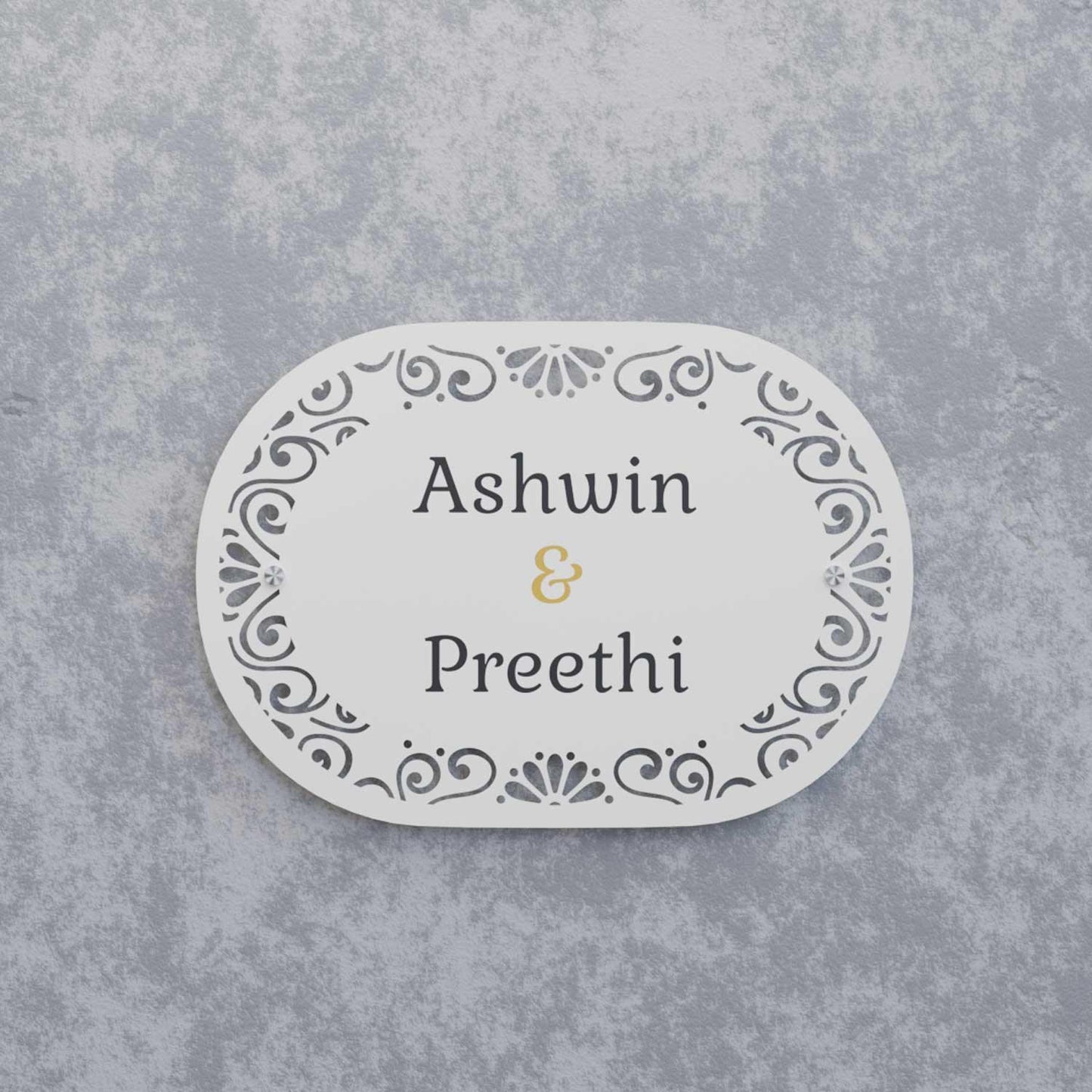 Nazakat - Steel Name Plate - Housenama