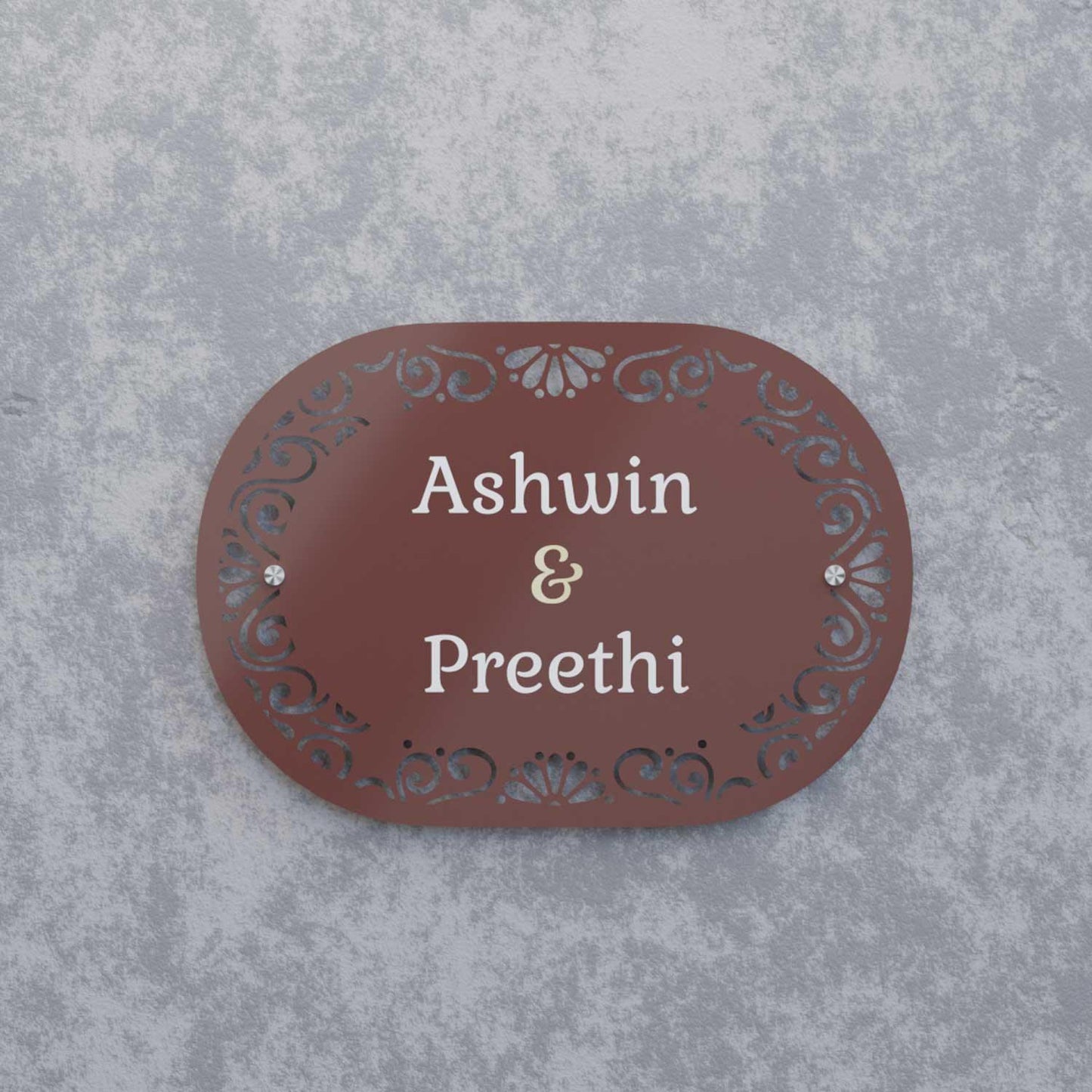 Nazakat - Steel Name Plate - Housenama