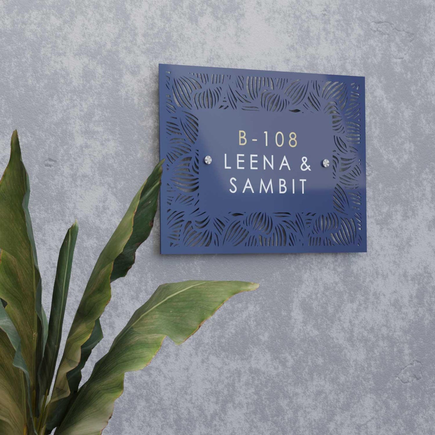 Niloufer - Steel Name Plate - Housenama