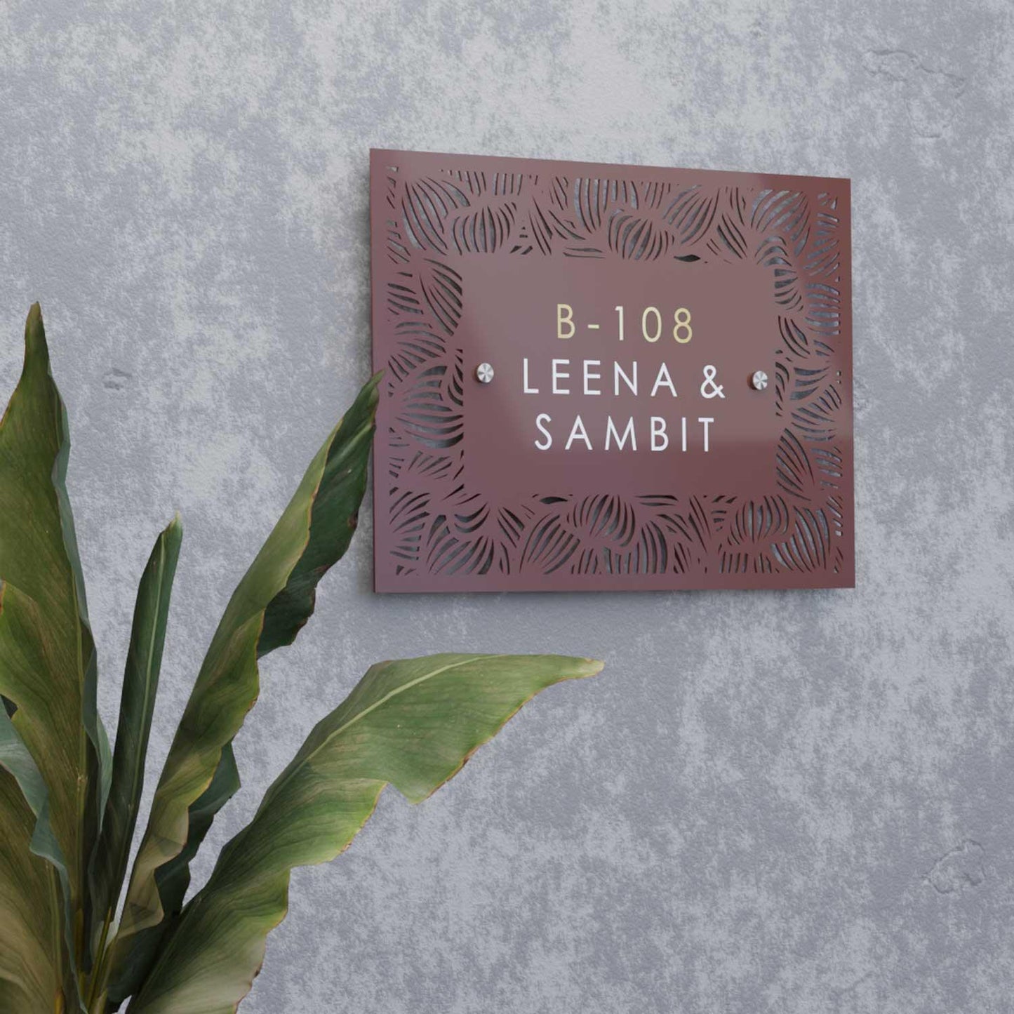 Niloufer - Steel Name Plate - Housenama