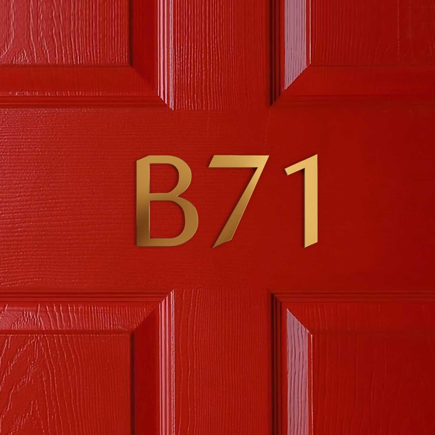 Nova - Elegant Brass Door Numbers & Letters - Housenama