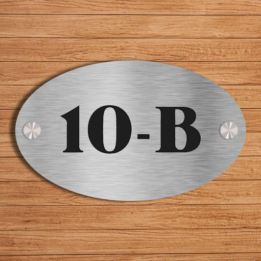 Ovalica - Stainless Steel House Number Sign - Housenama