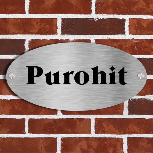 Ovalica - Stainless Steel Name Plate - Housenama