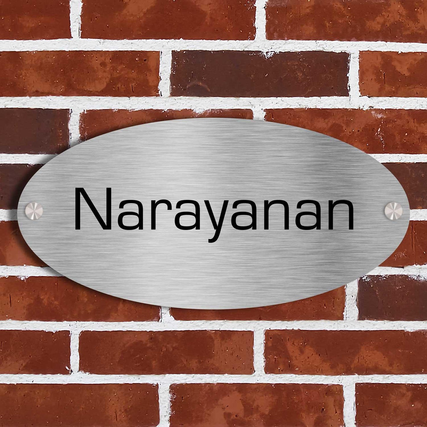 Ovalica - Stainless Steel Name Plate - Housenama