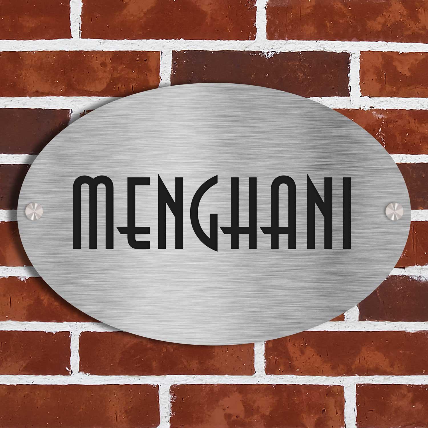 Ovalica - Stainless Steel Name Plate - Housenama